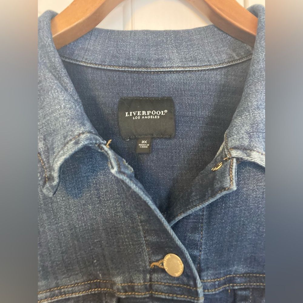 Liverpool Denim Jean jacket Plus Size 3X - Picture 4 of 9